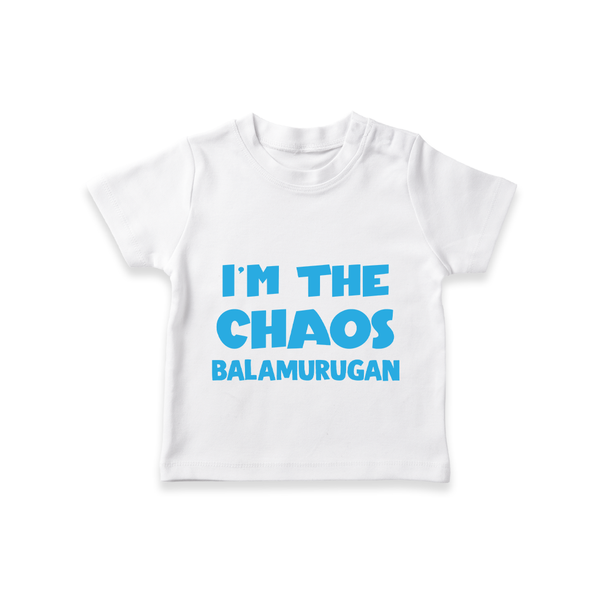 I'm The Chaos Personalized TShirt - WHITE - 0-5 Months Old (Chest 17")