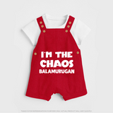 I'm The Chaos Personalized Dungaree - RED - 0 - 5 Months Old (Chest 18")