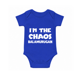 I'm The Chaos Personalized Romper - COBALT BLUE - New Born (Chest 14")