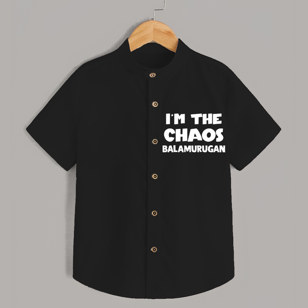 I'm The Chaos Personalized Shirt - BLACK - 0 - 6 Months Old (Chest 23")