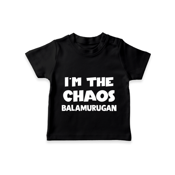 I'm The Chaos Personalized TShirt - BLACK - 0-5 Months Old (Chest 17")