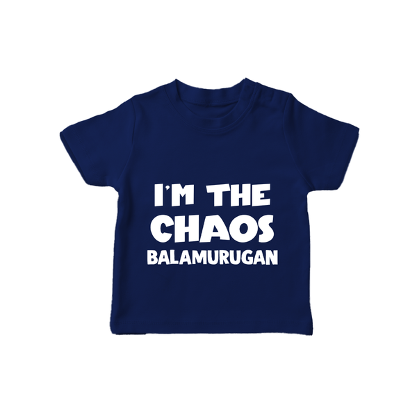 I'm The Chaos Personalized TShirt - NAVY BLUE - 0-5 Months Old (Chest 17")