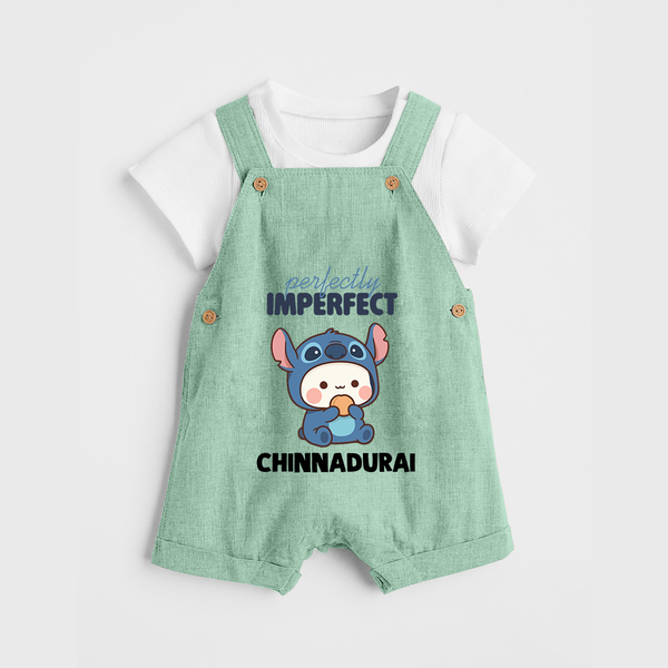 Perfectly Imperfect Personalized Dungaree - MINT GREEN - 0 - 5 Months Old (Chest 18")
