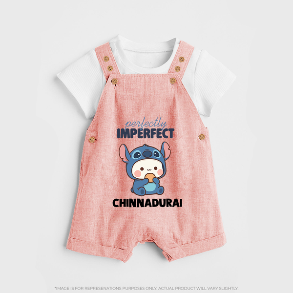 Perfectly Imperfect Personalized Dungaree - PEACH - 0 - 5 Months Old (Chest 18")