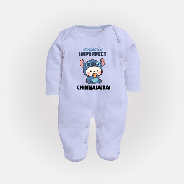 Perfectly Imperfect Personalized Full Body Suit - BABY BLUE - New Born (Chest 7.5")