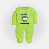 Perfectly Imperfect Personalized Full Body Suit - LIME GREEN - New Born (Chest 7.5")