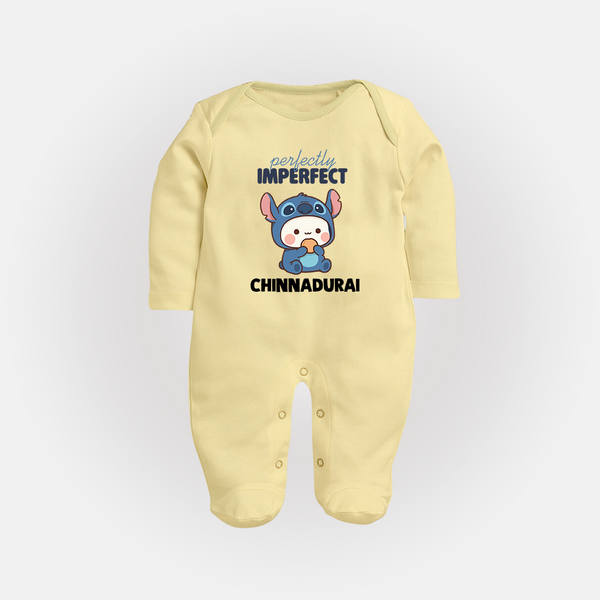 Perfectly Imperfect Personalized Full Body Suit - PASTEL YELLOW - New Born (Chest 7.5")