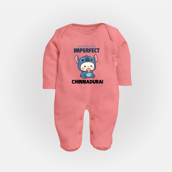 Perfectly Imperfect Personalized Full Body Suit - PEACH - New Born (Chest 7.5")