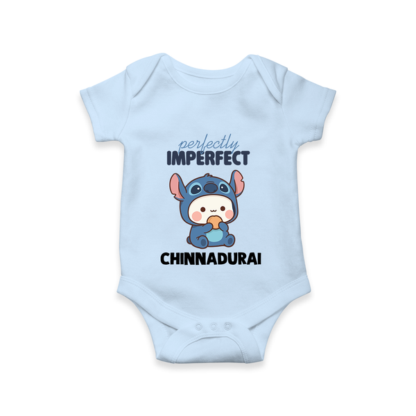Perfectly Imperfect Personalized Romper - BABY BLUE - New Born (Chest 14")