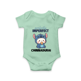 Perfectly Imperfect Personalized Romper - MINT GREEN - New Born (Chest 14")