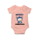 Perfectly Imperfect Personalized Romper - PEACH - New Born (Chest 14")