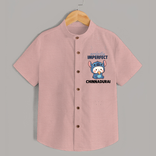 Perfectly Imperfect Personalized Shirt - PEACH - 0 - 6 Months Old (Chest 23")