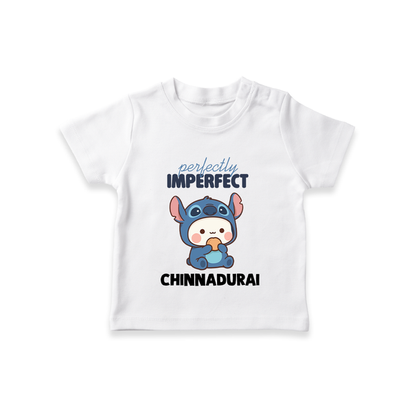 Perfectly Imperfect Personalized TShirt - WHITE - 0-5 Months Old (Chest 17")