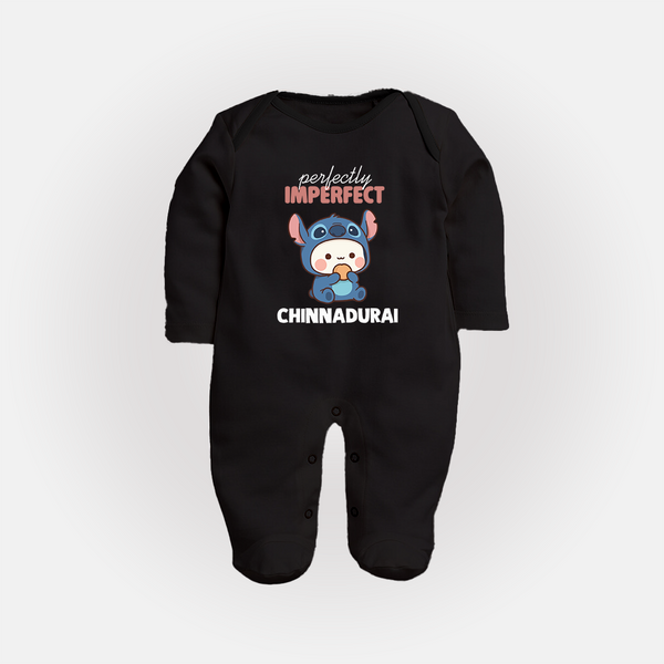 Perfectly Imperfect Personalized Full Body Suit - BLACK - New Born (Chest 7.5")