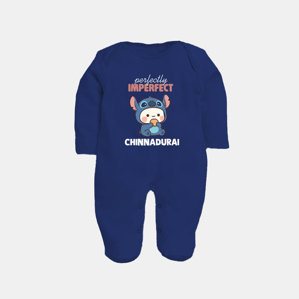Perfectly Imperfect Personalized Full Body Suit - NAVY BLUE - New Born (Chest 7.5")