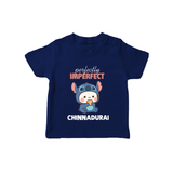 Perfectly Imperfect Personalized TShirt - NAVY BLUE - 0-5 Months Old (Chest 17")