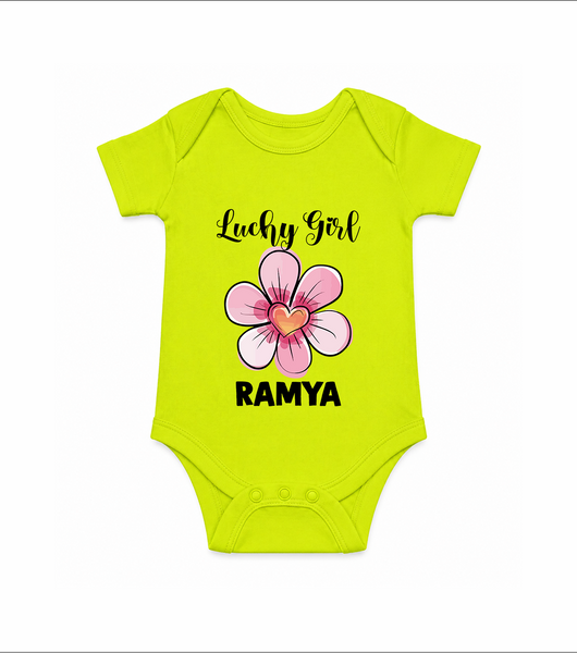 Lucky Girl Personalized Romper