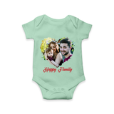 Happy Family Romper/Onesie | Personalized Family Romper/Onesie for Kids - MINT GREEN - New Born (Chest 14")