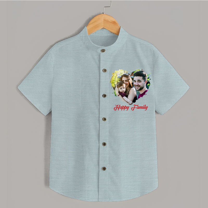 Happy Family Shirt | Personalized Family Shirt for Kids - ARCTIC BLUE - 0 - 6 Months Old (Chest 23")
