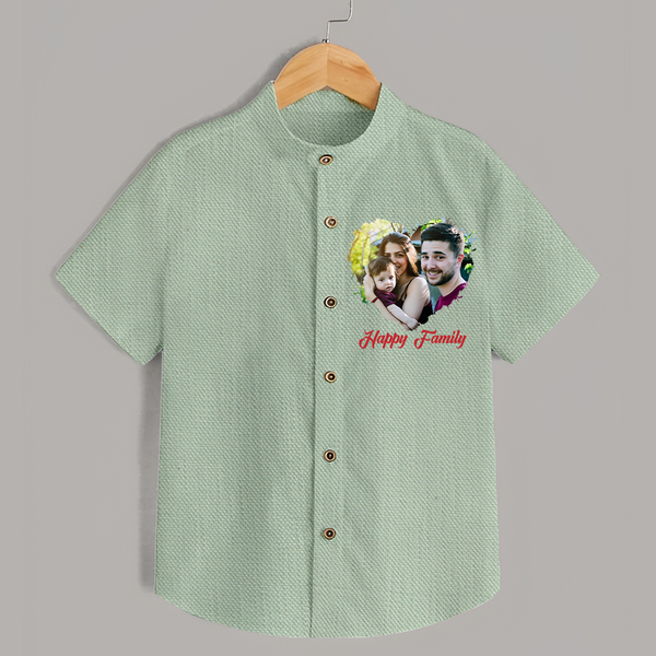 Happy Family Shirt | Personalized Family Shirt for Kids - MINT GREEN - 0 - 6 Months Old (Chest 23")