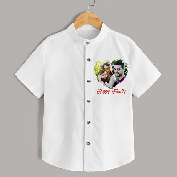 Happy Family Shirt | Personalized Family Shirt for Kids - WHITE - 0 - 6 Months Old (Chest 23")