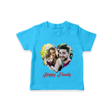 Happy Family T-shirt | Personalized Family T-shirt for Kids - SKY BLUE - 0-5 Months Old (Chest 17")