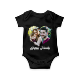 Happy Family Romper/Onesie | Personalized Family Romper/Onesie for Kids - BLACK - New Born (Chest 14")