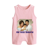 Our Little Universe Romper suit/Sleeveless Romper | Custom Family Romper suit/Sleeveless Romper Celebrating Your Little World - BABY PINK - 0 - 5 Months Old (Chest 18")