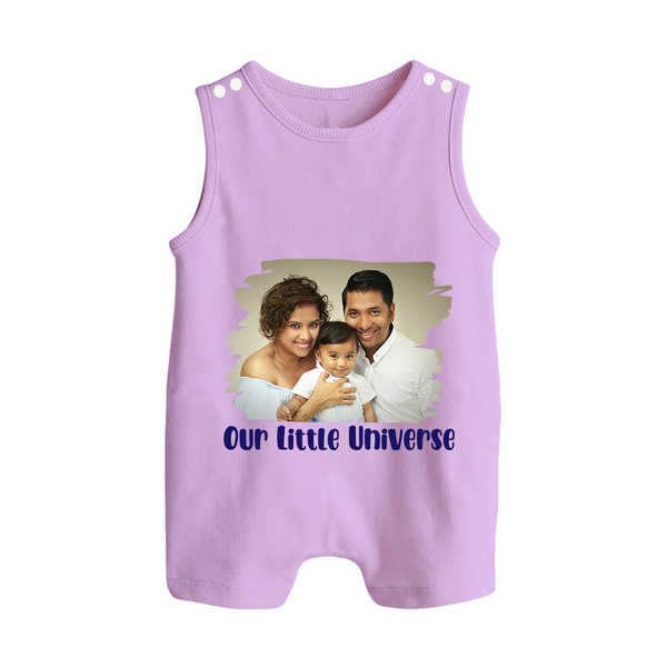 Our Little Universe Romper suit/Sleeveless Romper | Custom Family Romper suit/Sleeveless Romper Celebrating Your Little World - LILAC - 0 - 5 Months Old (Chest 18")