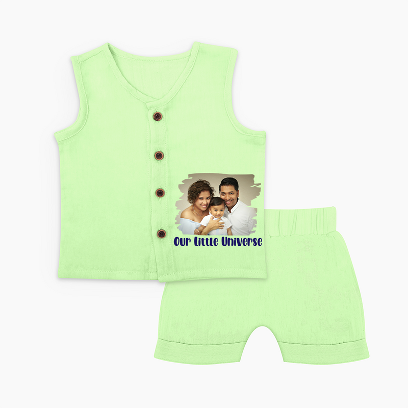Our Little Universe Jabla Set | Custom Family Jabla Set Celebrating Your Little World - PASTEL GREEN - 0 - 3 Months Old (Chest 9.8")
