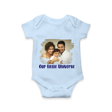 Our Little Universe Romper/Onesie | Custom Family Romper/Onesie Celebrating Your Little World - BABY BLUE - New Born (Chest 14")