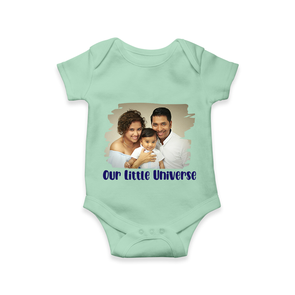 Our Little Universe Romper/Onesie | Custom Family Romper/Onesie Celebrating Your Little World - MINT GREEN - New Born (Chest 14")