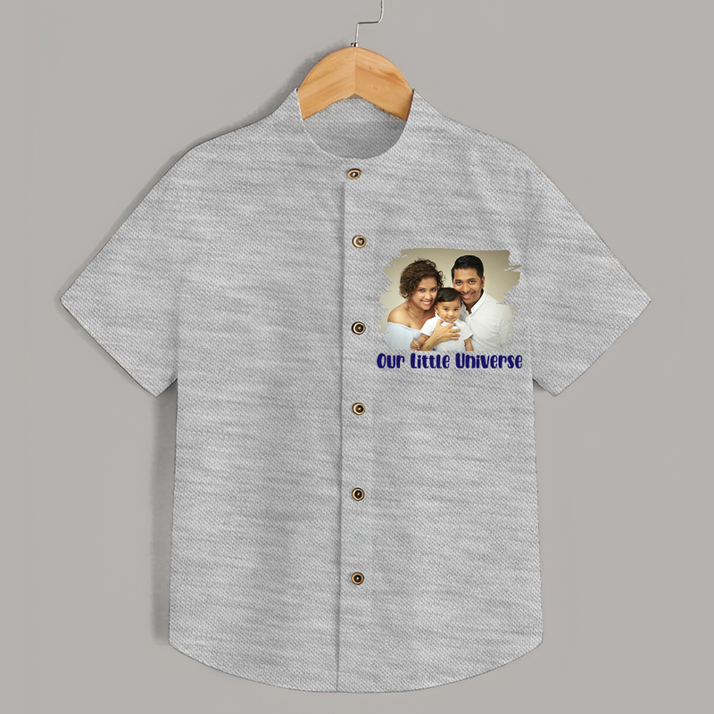 Our Little Universe Shirt | Custom Family Shirt Celebrating Your Little World - GREY - 0 - 6 Months Old (Chest 23")