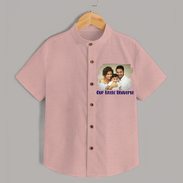Our Little Universe Shirt | Custom Family Shirt Celebrating Your Little World - PEACH - 0 - 6 Months Old (Chest 23")