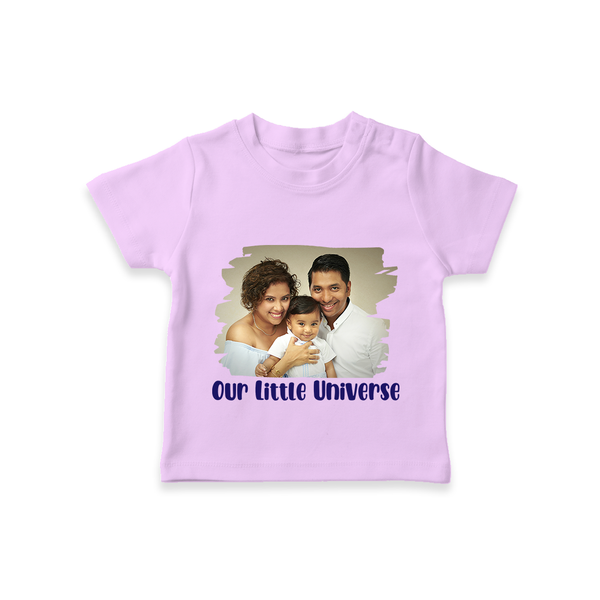 Our Little Universe T-shirt | Custom Family T-shirt Celebrating Your Little World - LILAC - 0-5 Months Old (Chest 17")