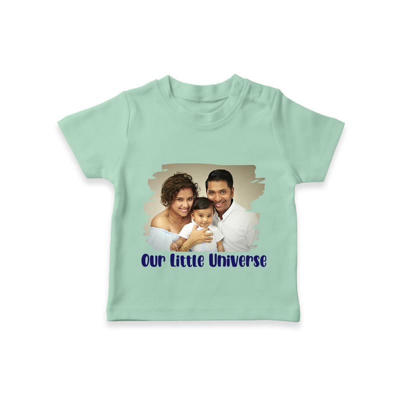 Our Little Universe T-shirt | Custom Family T-shirt Celebrating Your Little World - MINT GREEN - 0-5 Months Old (Chest 17")