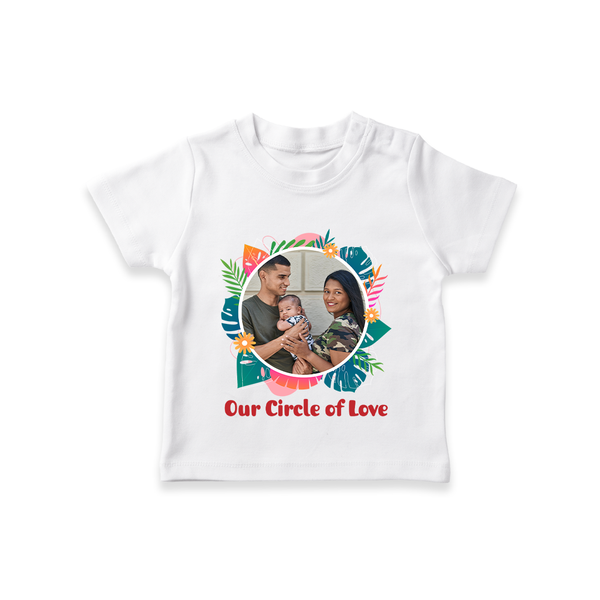 Our Circle of Love T-shirt | Personalized Family T-shirt for Bonded Families - WHITE - 0-5 Months Old (Chest 17")