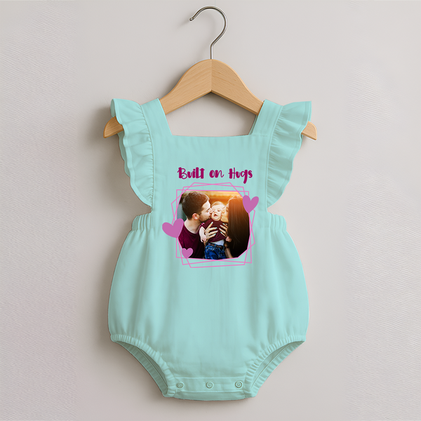Built on Hugs Romper Frock | Custom Family Romper Frock for Love and Warmth - MINT GREEN - 0 - 3 Months Old (Chest 19")