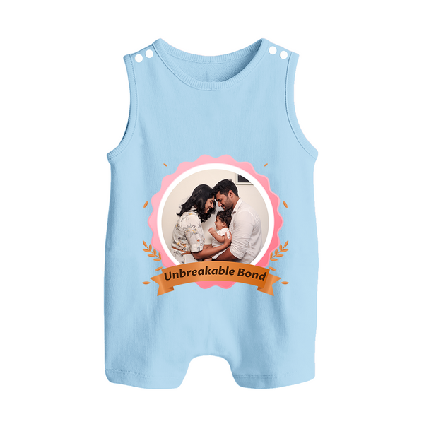 Unbreakable Bond Romper suit/Sleeveless Romper | Personalized Family Romper suit/Sleeveless Romper for Strong Connections - BABY BLUE - 0 - 5 Months Old (Chest 18")