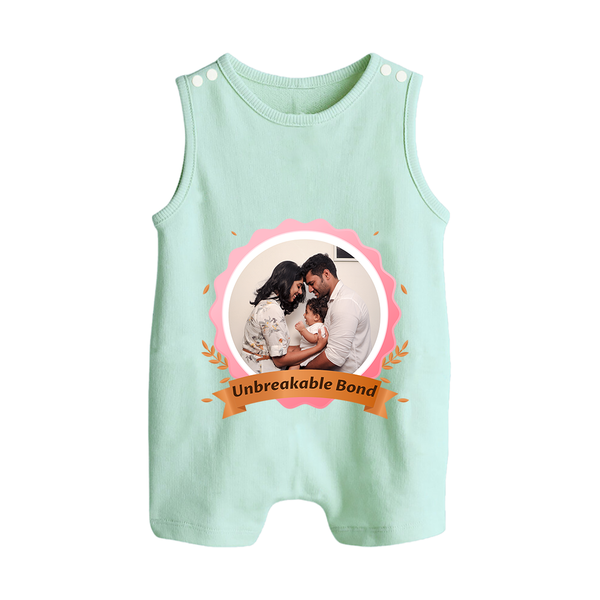 Unbreakable Bond Romper suit/Sleeveless Romper | Personalized Family Romper suit/Sleeveless Romper for Strong Connections - MINT GREEN - 0 - 5 Months Old (Chest 18")