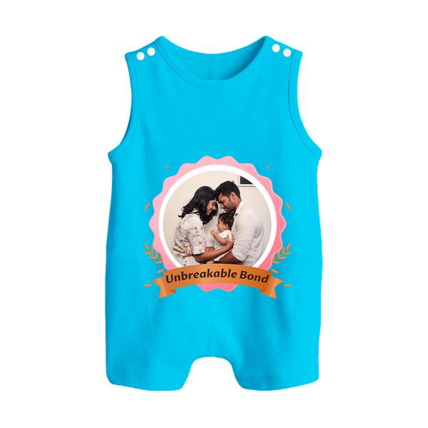 Unbreakable Bond Romper suit/Sleeveless Romper | Personalized Family Romper suit/Sleeveless Romper for Strong Connections - SKY BLUE - 0 - 5 Months Old (Chest 18")