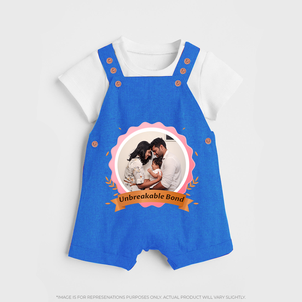 Unbreakable Bond Dungaree Set | Personalized Family Dungaree Set for Strong Connections - COBALT BLUE - 0 - 5 Months Old (Chest 18")