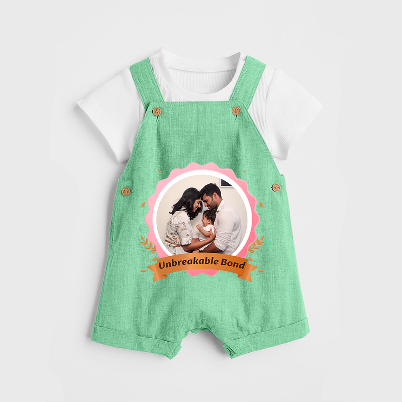 Unbreakable Bond Dungaree Set | Personalized Family Dungaree Set for Strong Connections - GREEN - 0 - 5 Months Old (Chest 18")