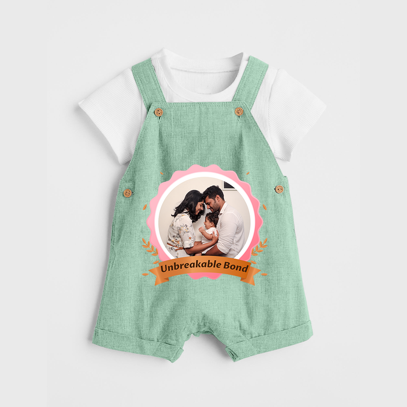 Unbreakable Bond Dungaree Set | Personalized Family Dungaree Set for Strong Connections - MINT GREEN - 0 - 5 Months Old (Chest 18")