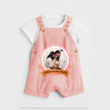 Unbreakable Bond Dungaree Set | Personalized Family Dungaree Set for Strong Connections - PEACH - 0 - 5 Months Old (Chest 18")