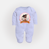 Unbreakable Bond Sleep suit/full sleeve body suit | Personalized Family Sleep suit/full sleeve body suit for Strong Connections - BABY BLUE - New Born (Chest 7.5")