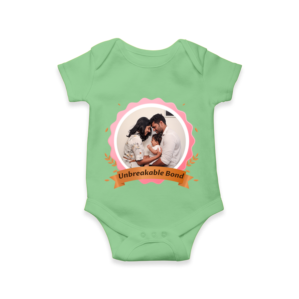 Unbreakable Bond Romper/Onesie | Personalized Family Romper/Onesie for Strong Connections - GREEN - New Born (Chest 14")