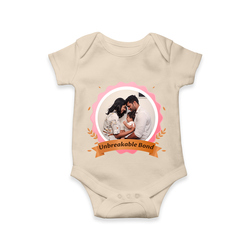 Unbreakable Bond Romper/Onesie | Personalized Family Romper/Onesie for Strong Connections - IVORY - New Born (Chest 14")
