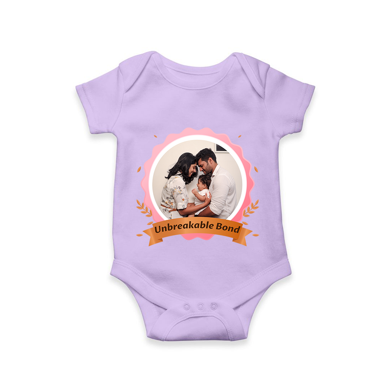 Unbreakable Bond Romper/Onesie | Personalized Family Romper/Onesie for Strong Connections - LILAC - New Born (Chest 14")