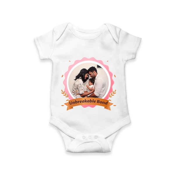 Unbreakable Bond Romper/Onesie | Personalized Family Romper/Onesie for Strong Connections - WHITE - New Born (Chest 14")